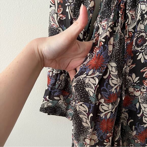 Free People Stealing Fire Floral Print Tunic Mini Dress - Picture 6 of 8